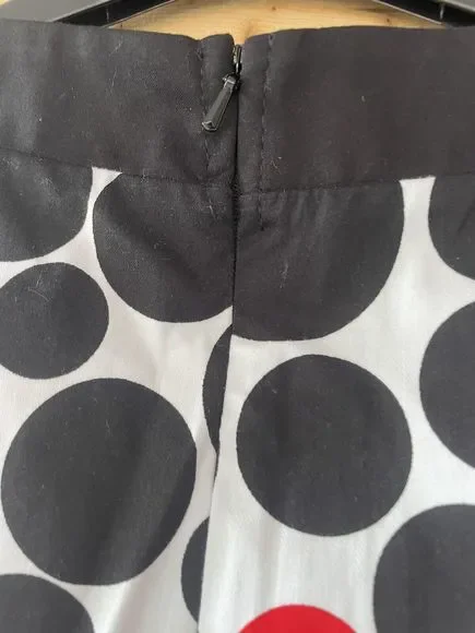 Libra Women’s Black White & Red Dress Knee Length UK Size 12 VGC - Picture 9 of 10